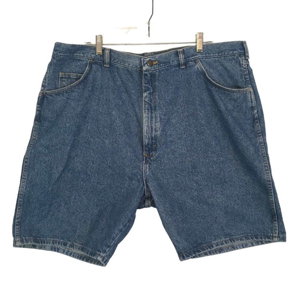 Wrangler Mens Denim Blue Jean Shorts,‎ Flat Front, size 44